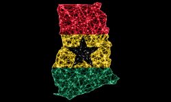 Map of Ghana, Polygonal mesh line map